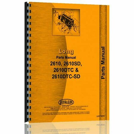 AFTERMARKET Tractor Parts Manual Fits CATalog for Long 2610 2610SD 2610DTC 2610DTCSD RAP78500